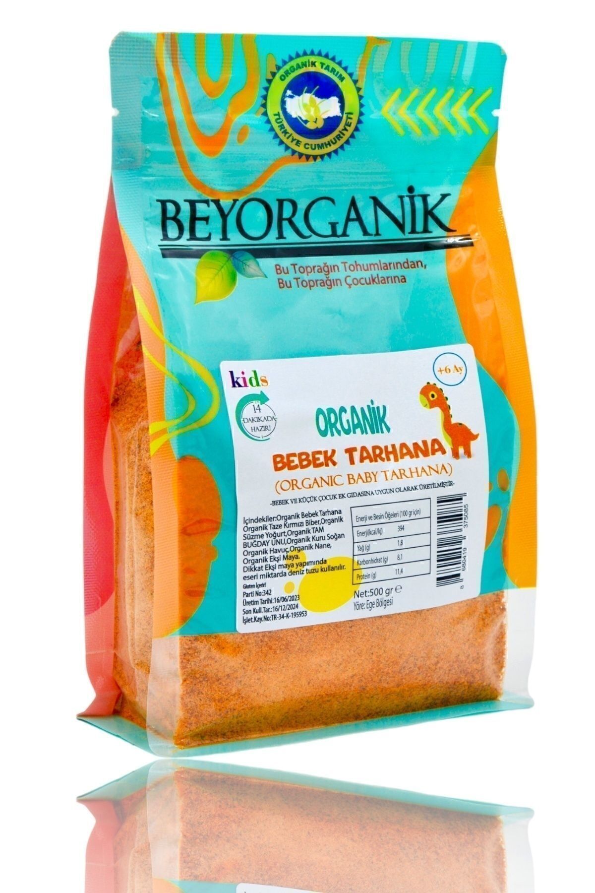 BEYORGANİK Organik Bebek Tarhanası 500gr 6ay