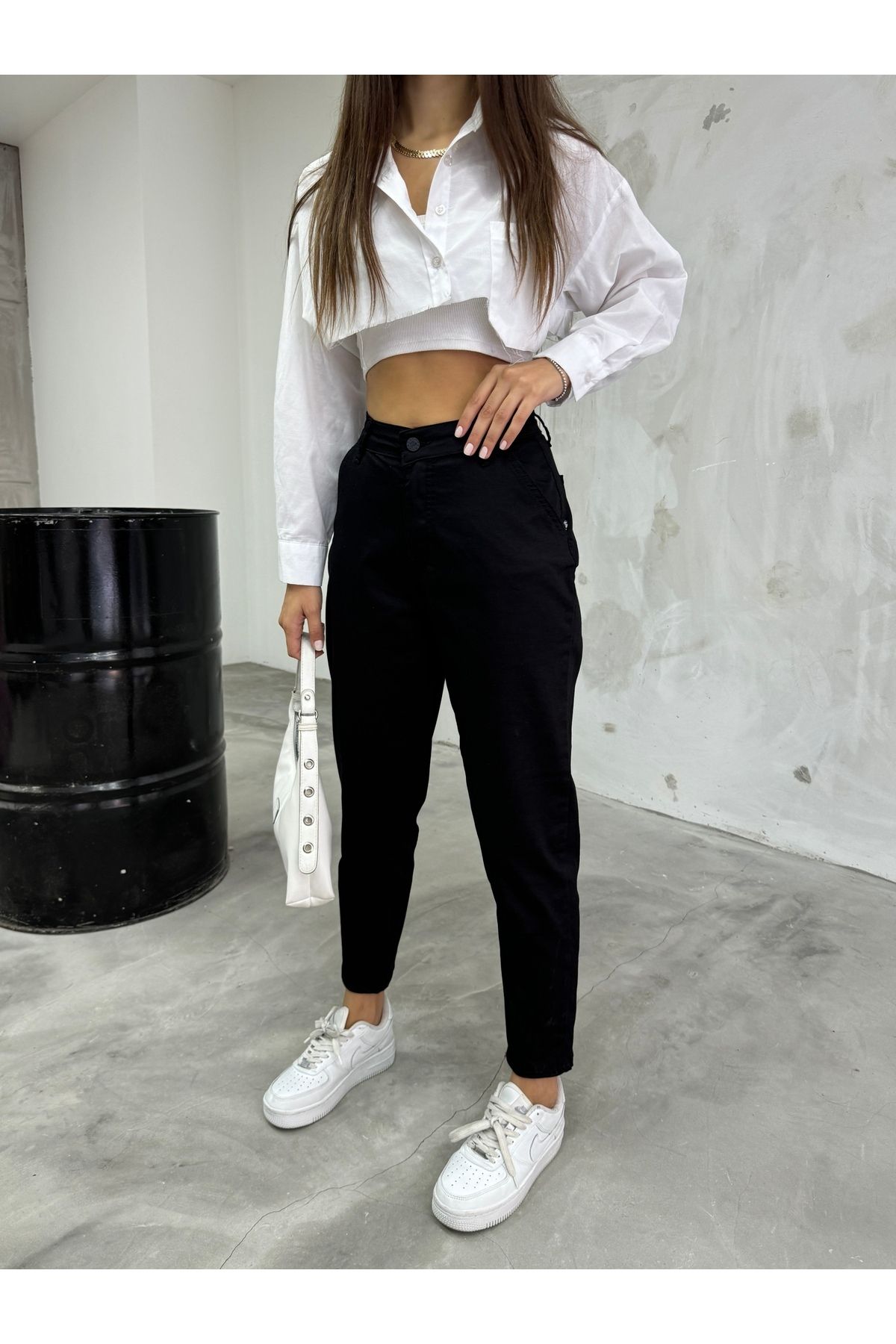 BİKELİFE-Flexible Lycra-Mom-Hose für Damen mit hoher Taille 3