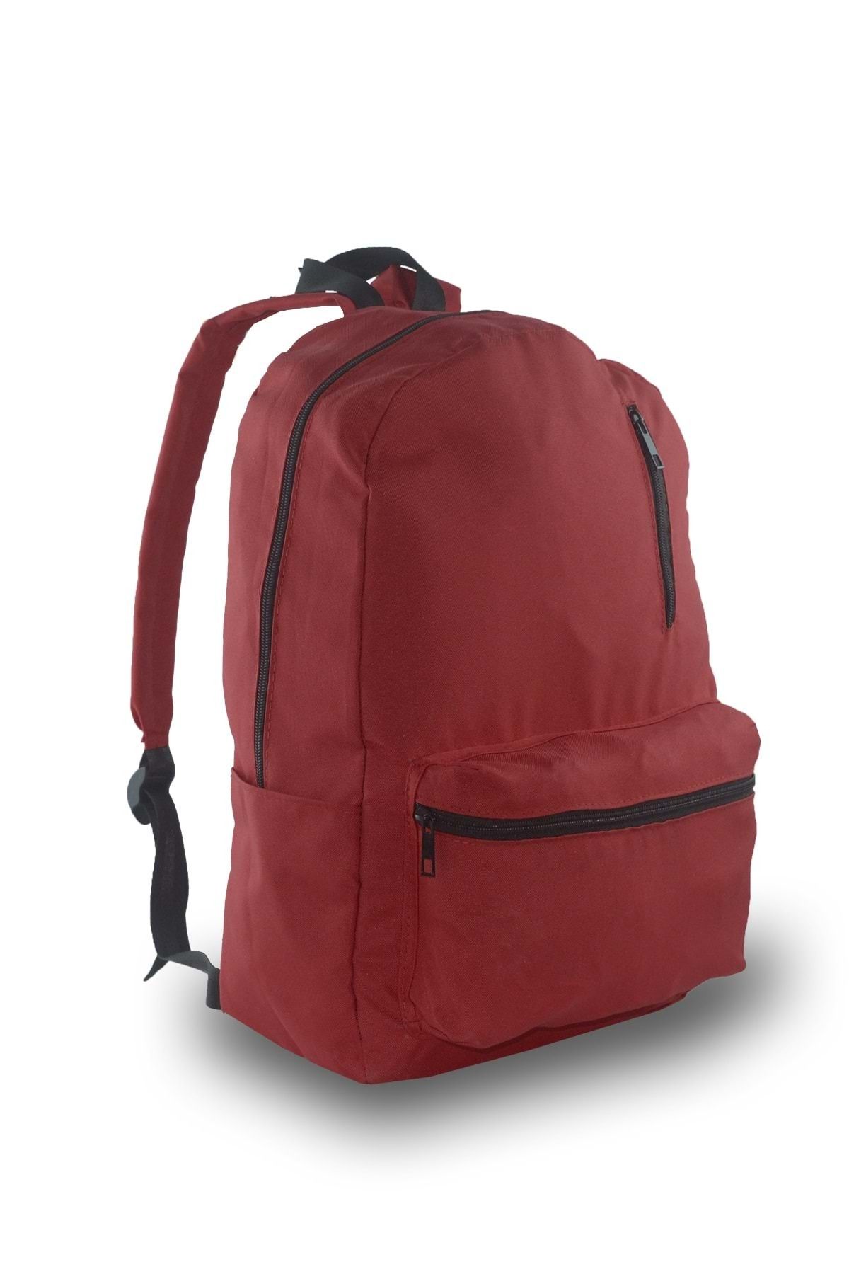 Bagorama-Hunt Unisex Fabric Daily and School Backpack - Claret Red 1