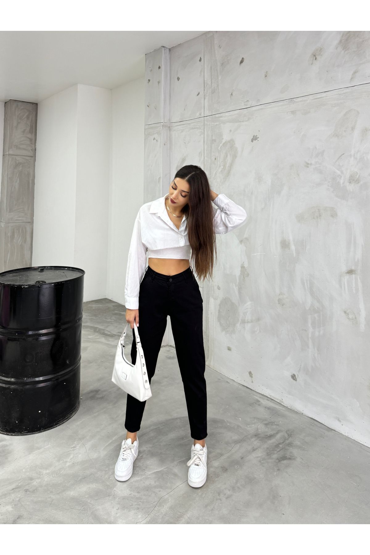 BİKELİFE-Flexible Lycra-Mom-Hose für Damen mit hoher Taille 8