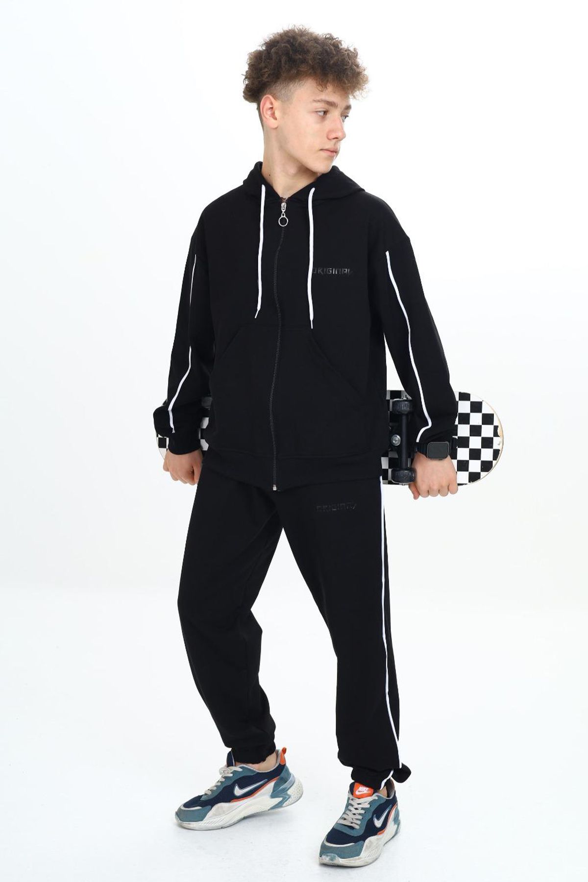 Cansın Mini-Boy's Tracksuit Set - Black Original Cardigan, 19483 1