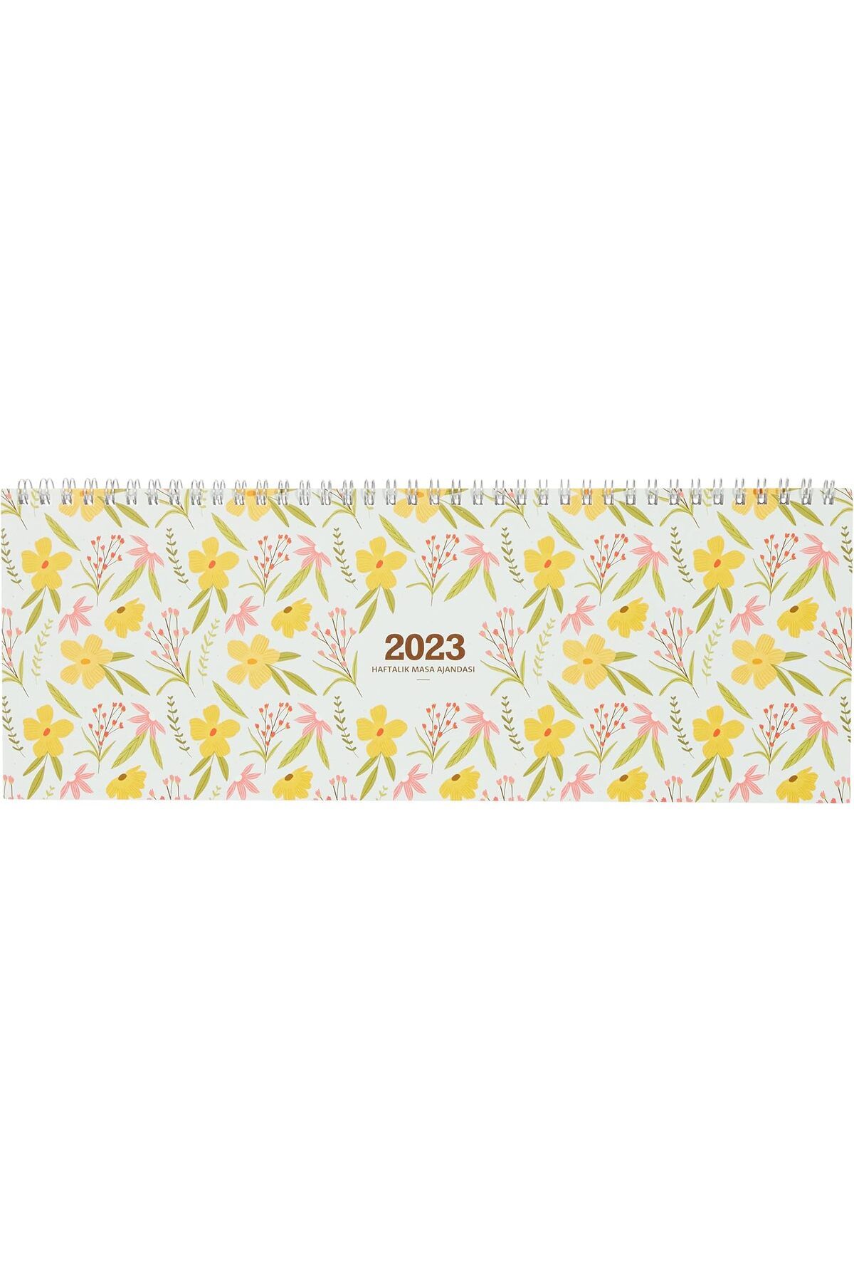 STOREMAX Gfc Store Color 2023 AJ-65 Haftalık Masa Ajandası, Sarı Çiçek, 12x33,5 cm MtShop 210035