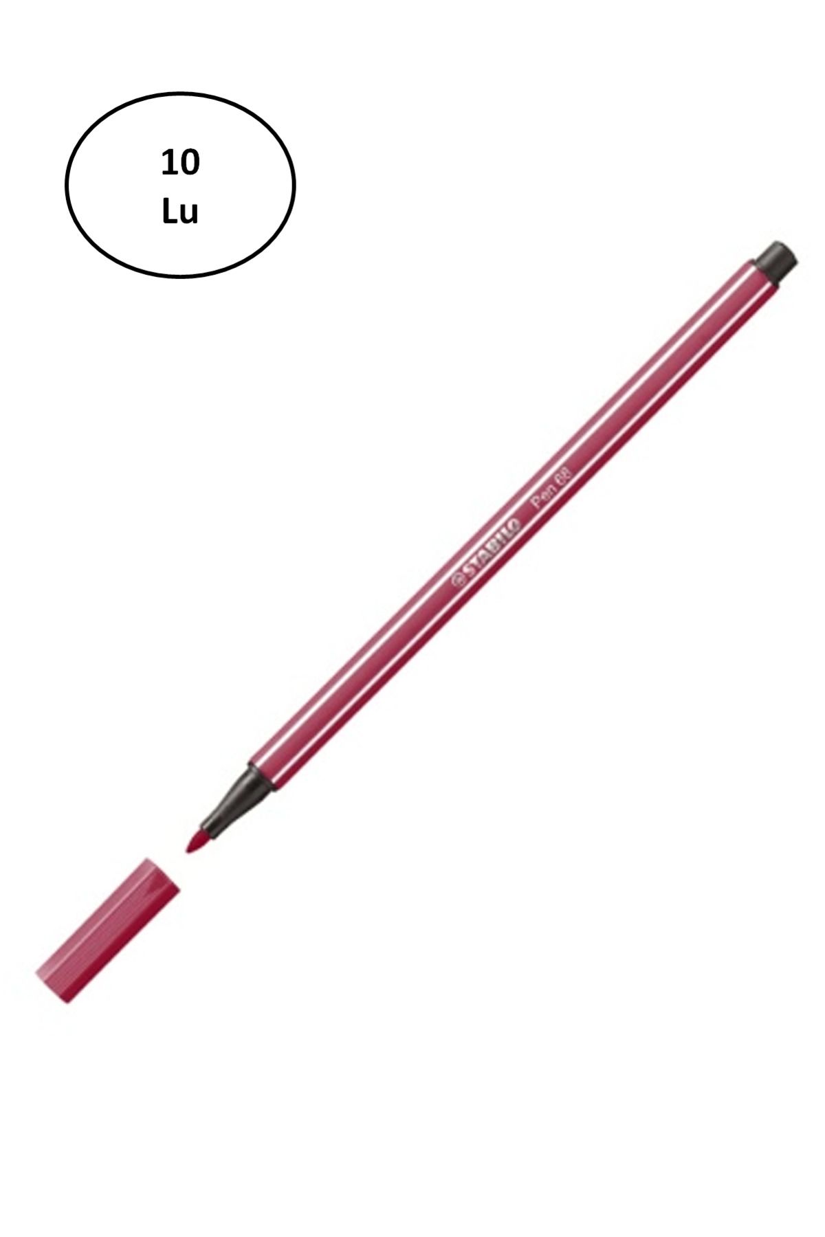 Uyguna Kapında-Stabilo Pen 68 - Cherry Rot, Model 68/19, Pack of 10 1