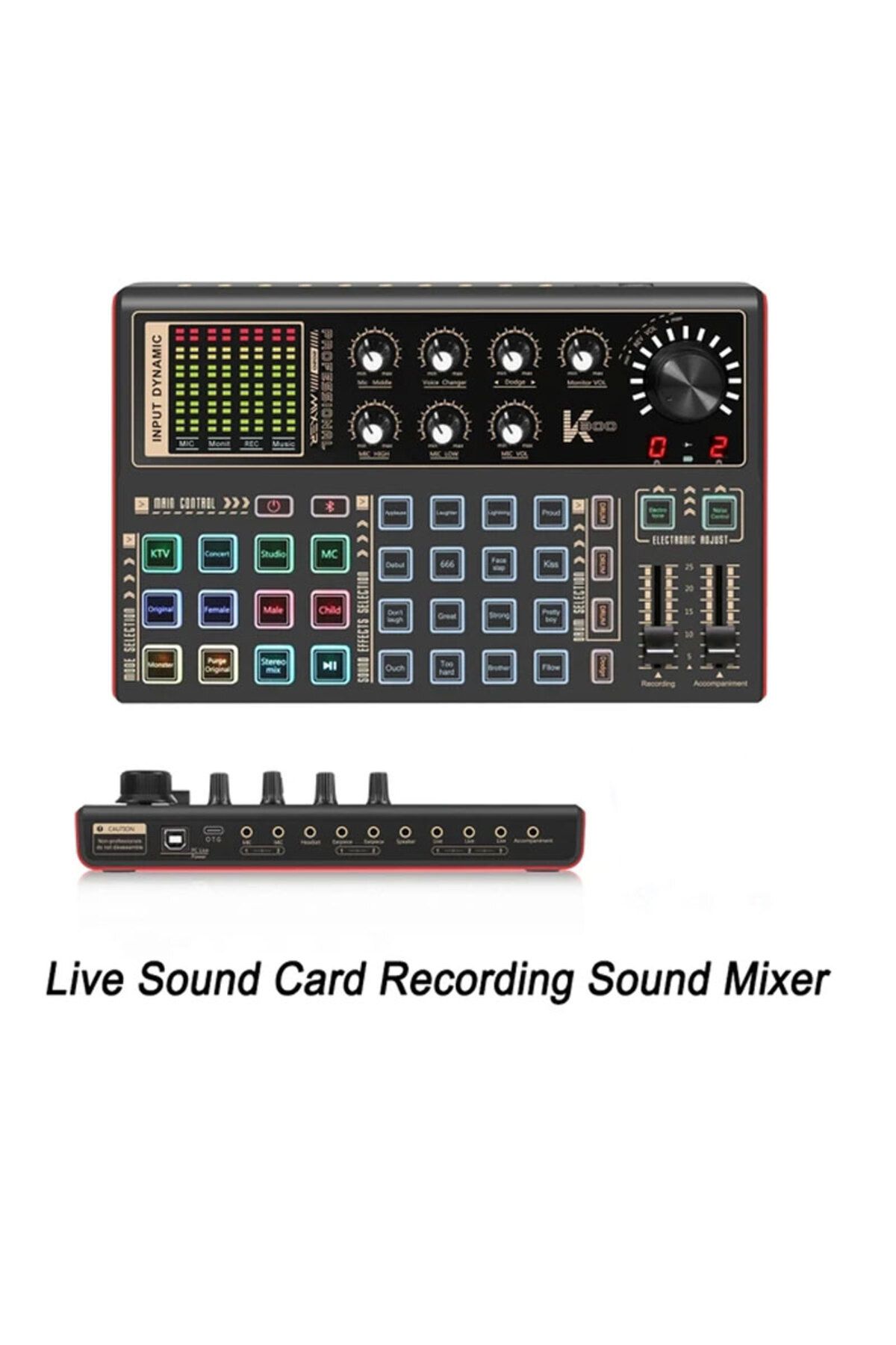 KEEPRO-K300 Bluetooth Sound Card for Live Broadcast, Mixer with Multiple Sound Effects 2