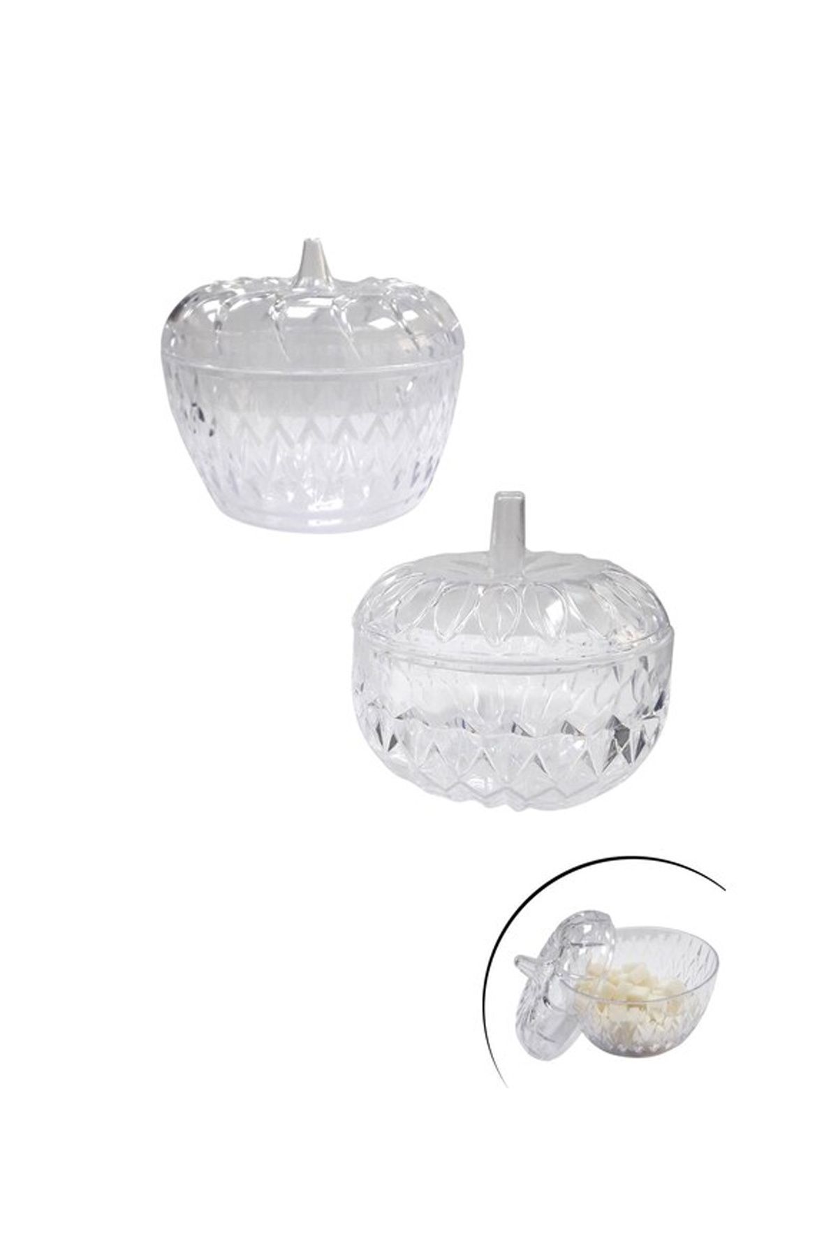 sahbülstore-Set of 2 Mica Decorative Sugar Bowl Turkish Delights - Sbs4730-9819 2