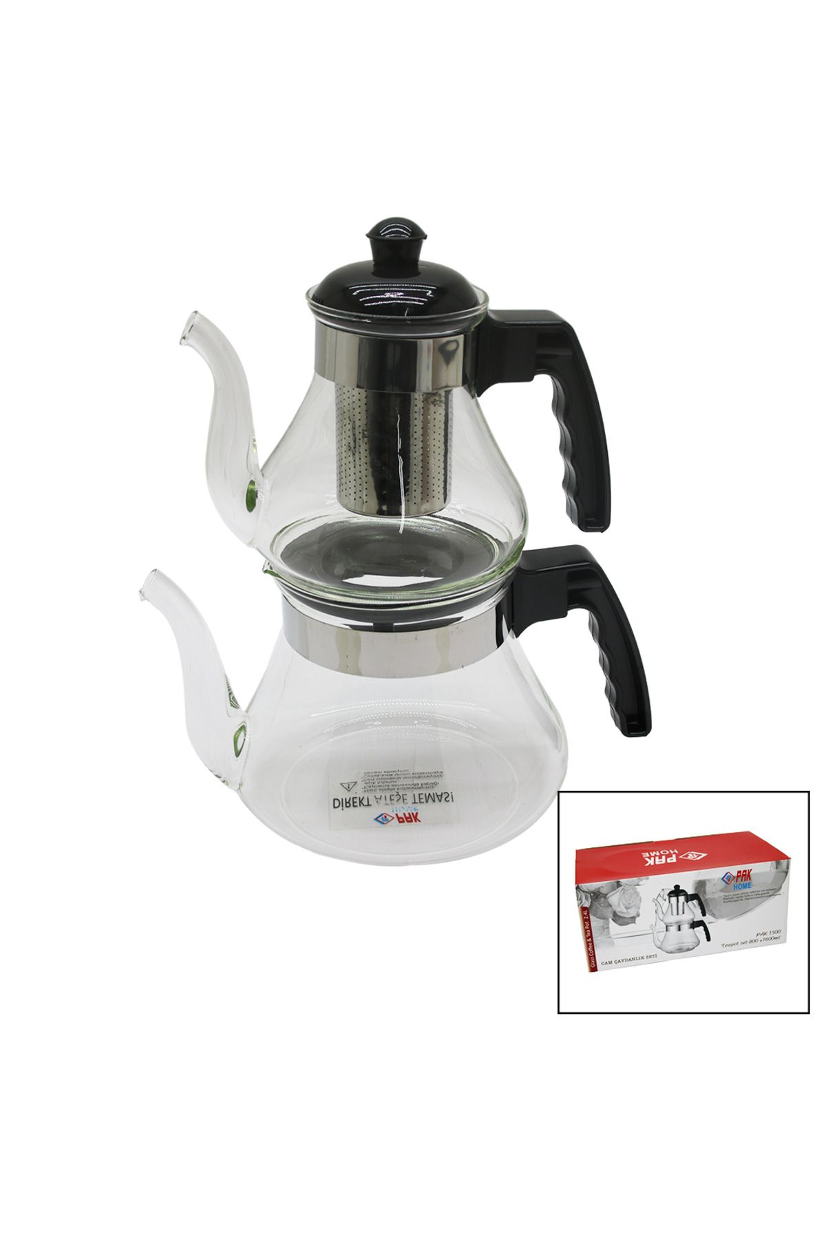 STOREMAX htshop CAM ÇAYDANLIK SETİ 800/1600ML kdstore 1092444