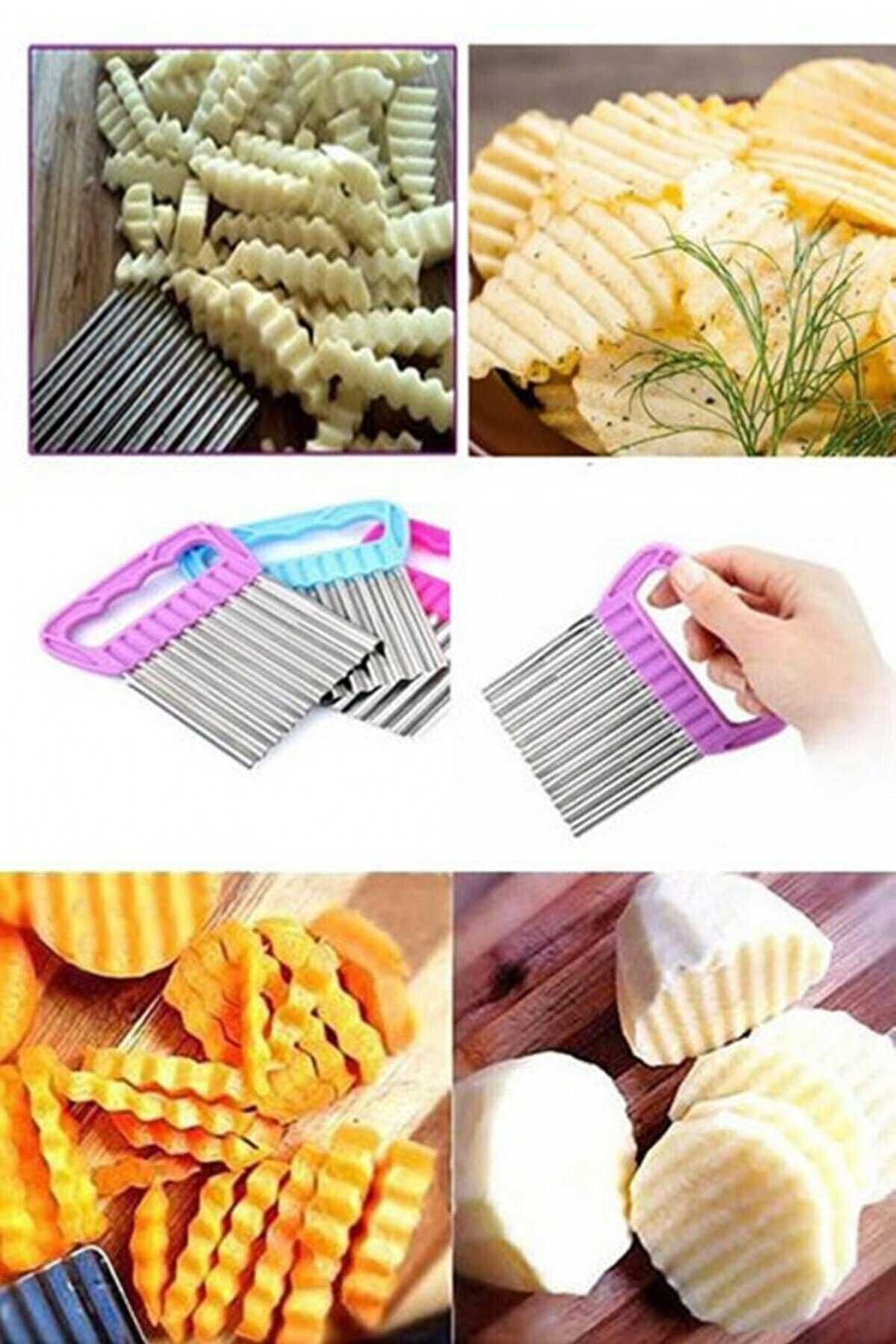 Uyguna Kapında-Practical Chips Chopper Shaped Vegetable Fruit and Food Slicer - Svu6061-9429 2