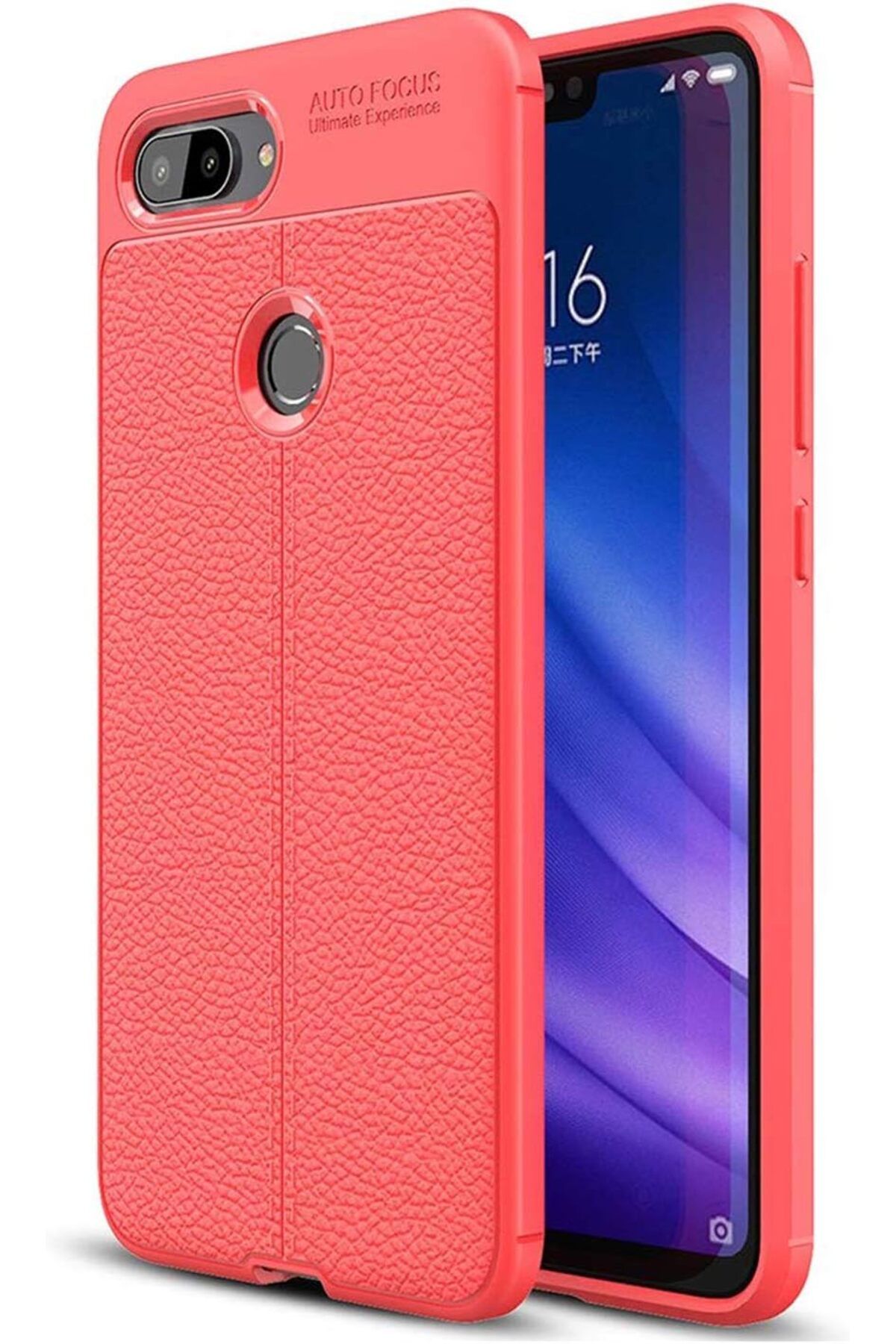 STOREMAX-جراب سيليكون من الجلد الأحمر لهاتف Xiaomi Mi 8 Lite 1