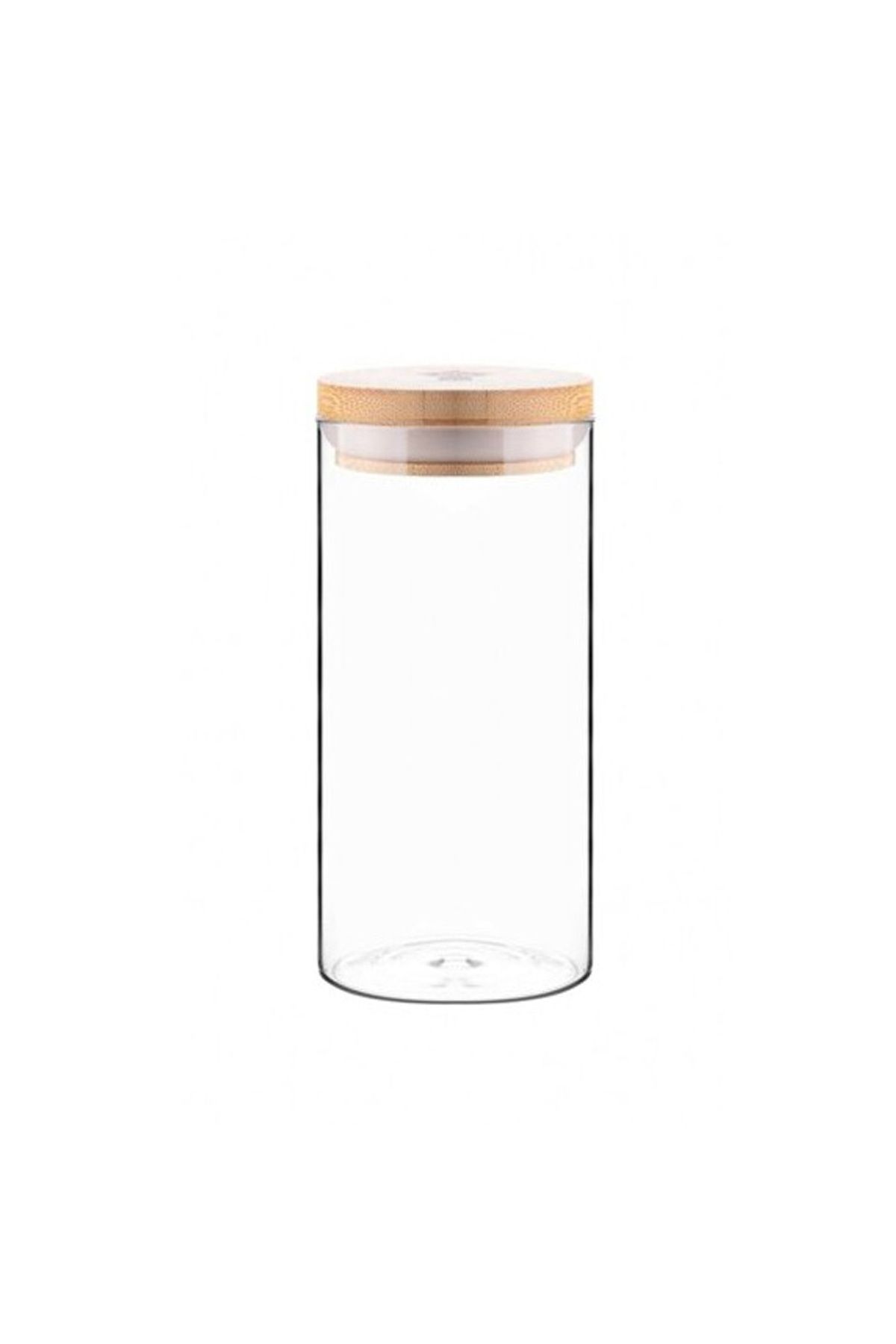 E Nil-105X6 cm Balsa Bls-6510 - Nil3666-3897 Glass Jar Storage Container with Bamboo Lid 1