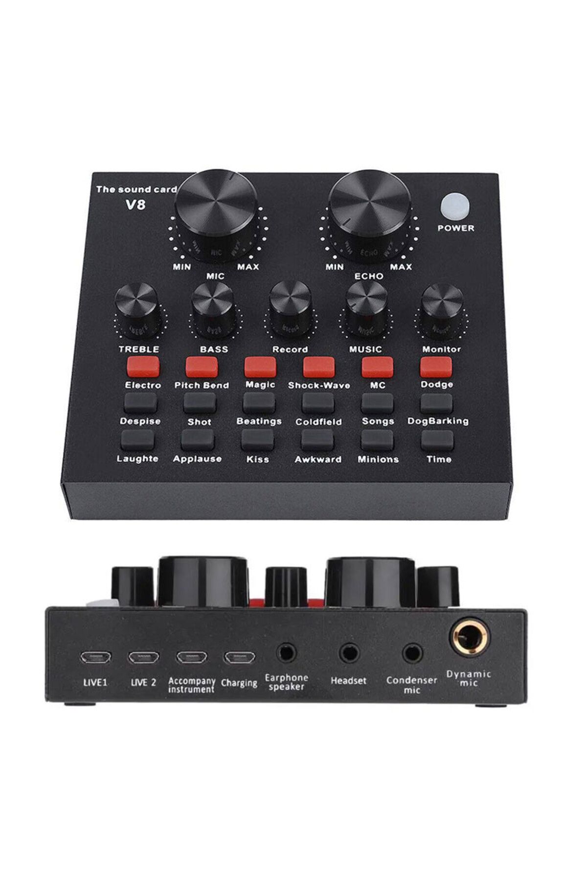 KEEPRO-Professional V8 Live Streaming Sound Card Audio Interface Mixer 2