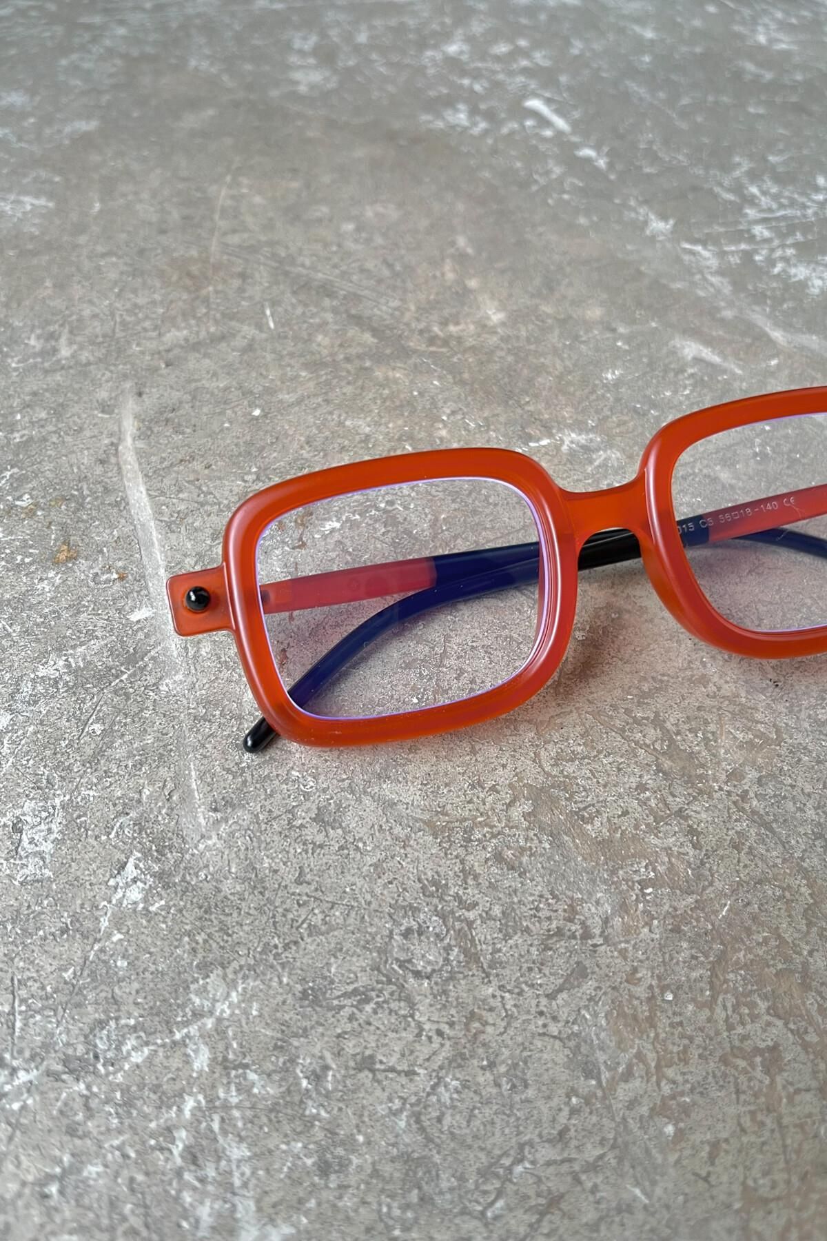 FALAN EYEWEAR-Tinto Women's - Orange-Transparent Blue Block Glasses 5