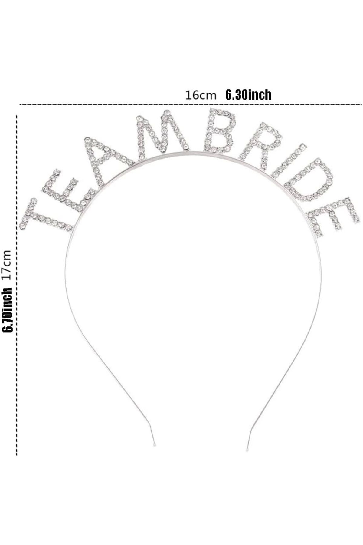 SYNOPE Çocuk Gümüş Kaplama Kristal Taşlı Team Bride Taç 16x17 cm