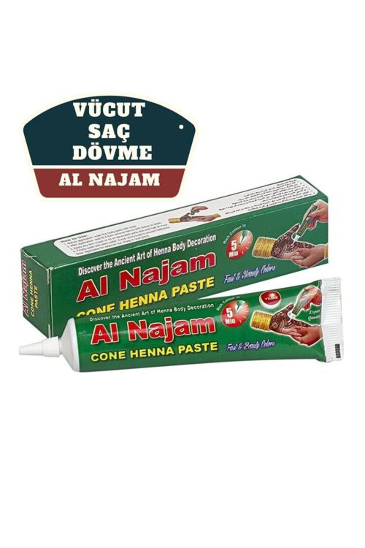 Havenmart ModaCar Al Najam Kırmızı Vücut Saç Dövme Hint Kınası