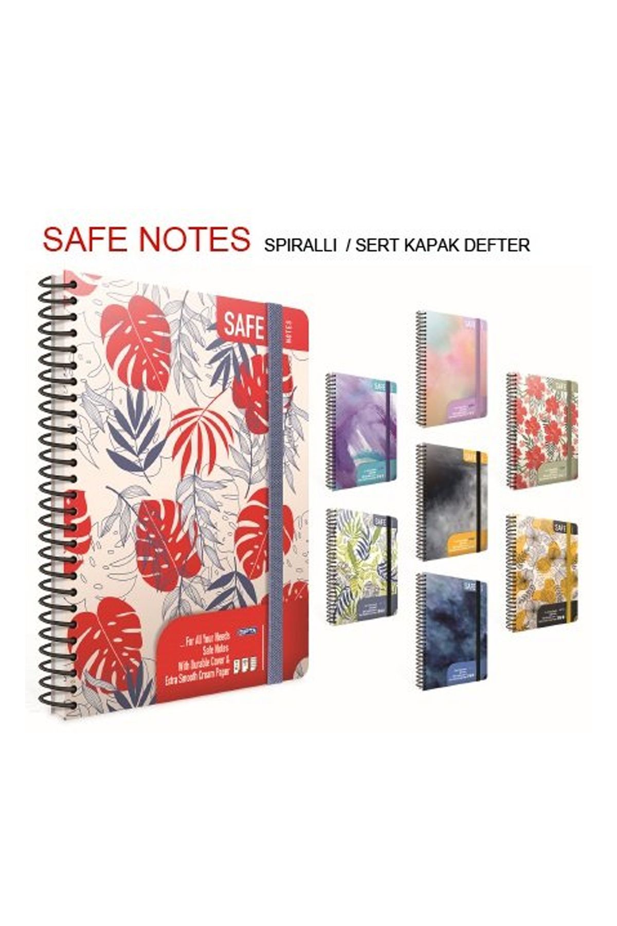 biltekno Gıpta Safe Notes Noktalı Defter Sert Kapak Spiralli 17x24 120 Yaprak