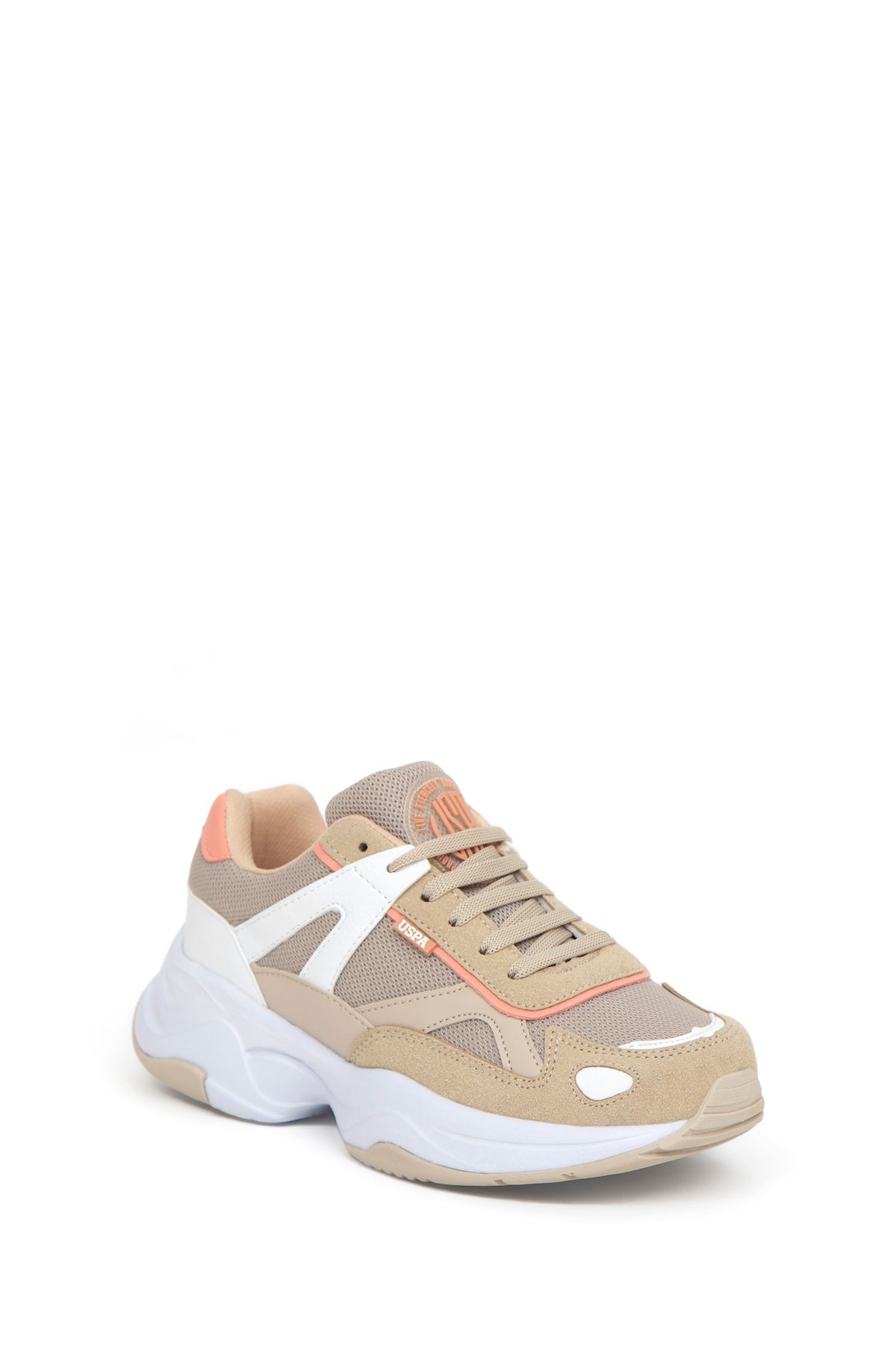 اسنیکر نود زنانه کفش های ورزشی بژ VR011 U.S. Polo Assn.
