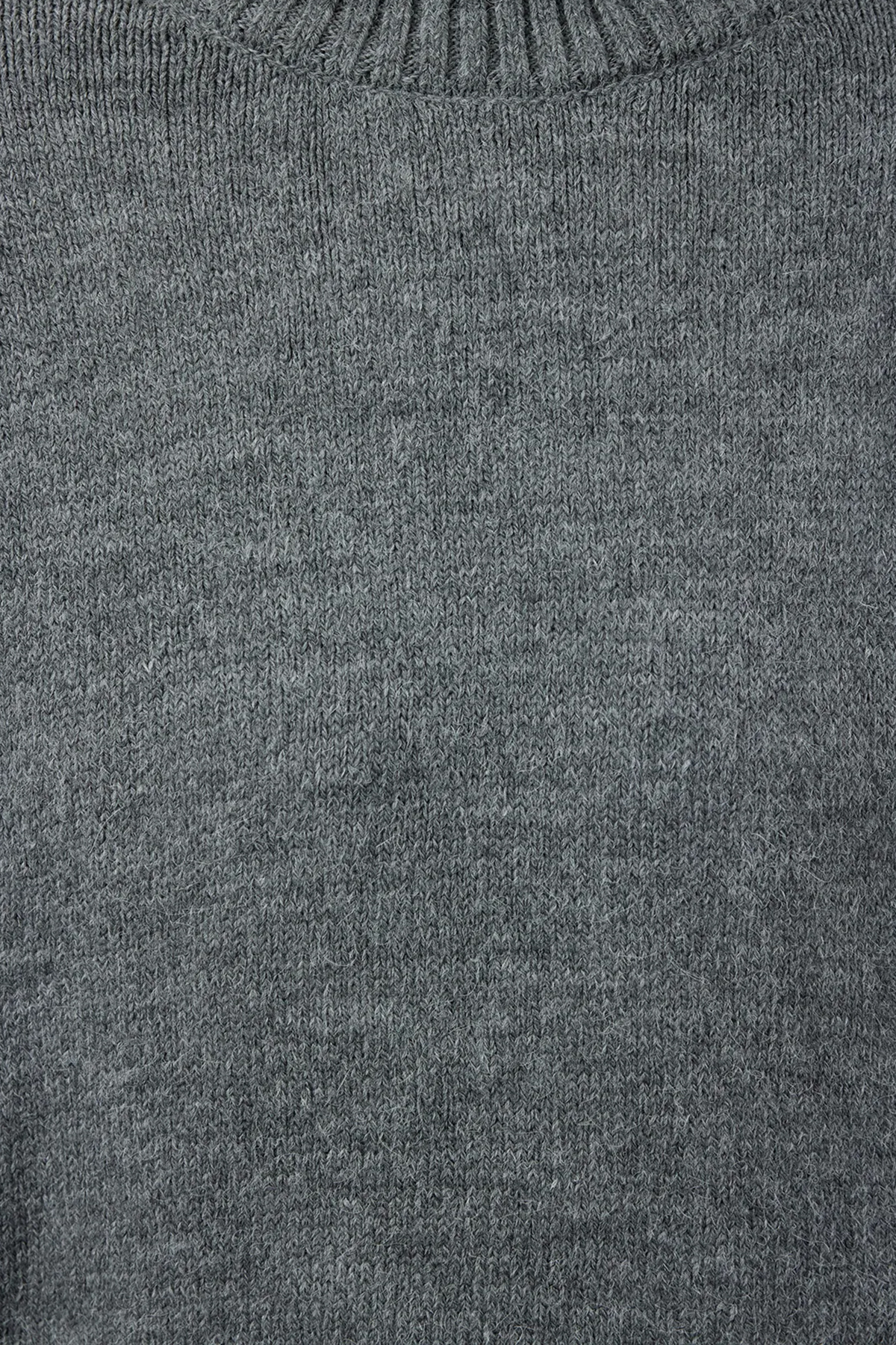 Trendyolmilla  Antrasit Geniş Kalıp Yumuşak Dokulu Triko Kazak TWOAW25KZ00168 - Görsel 6