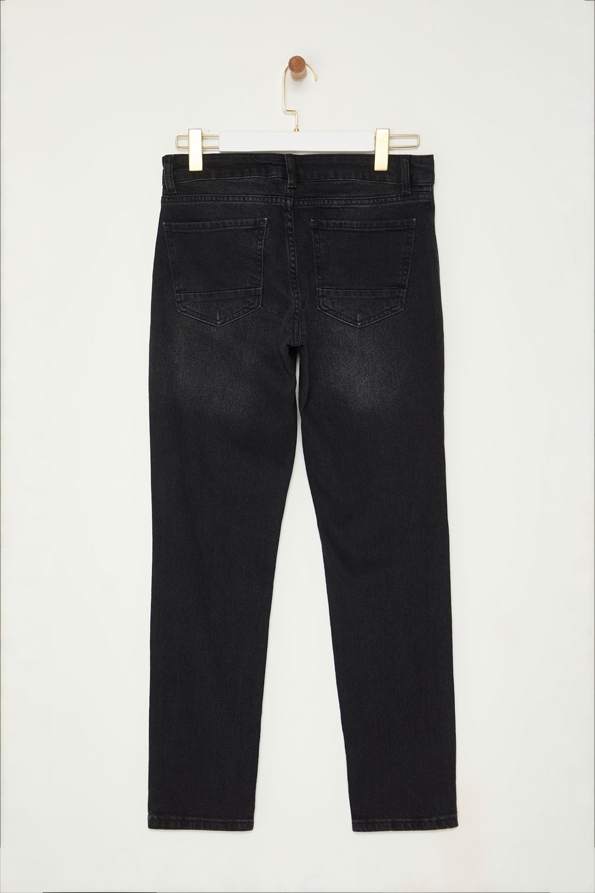 Trendyol Collection-Černé džíny Relax Fit Denim Jeans - Pánské džíny Tmnaw25Je00009 7