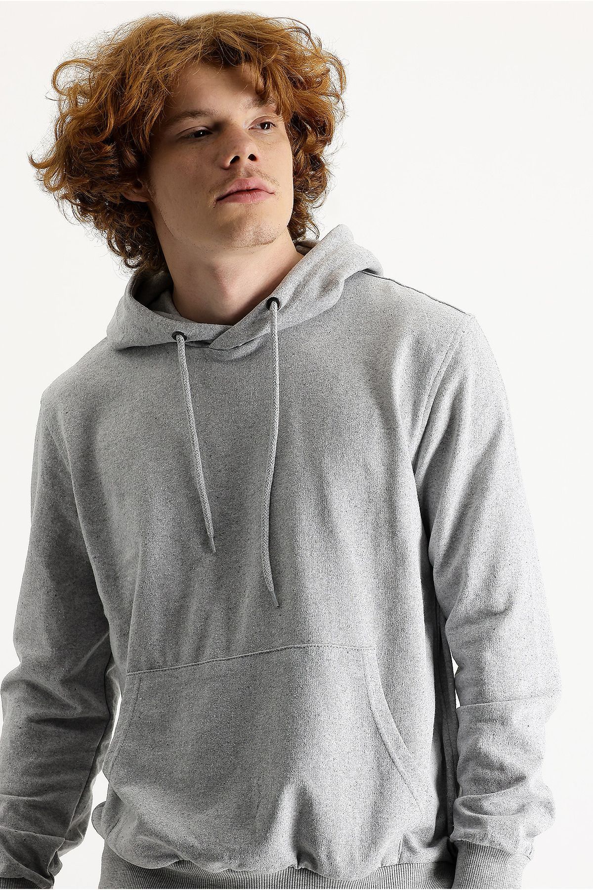 sweat shirt en coton à capuche