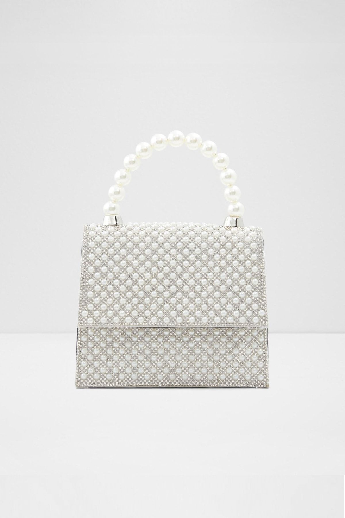 کیف آلدو زنانه کوچک مجلسی سفید مروارید Aldo