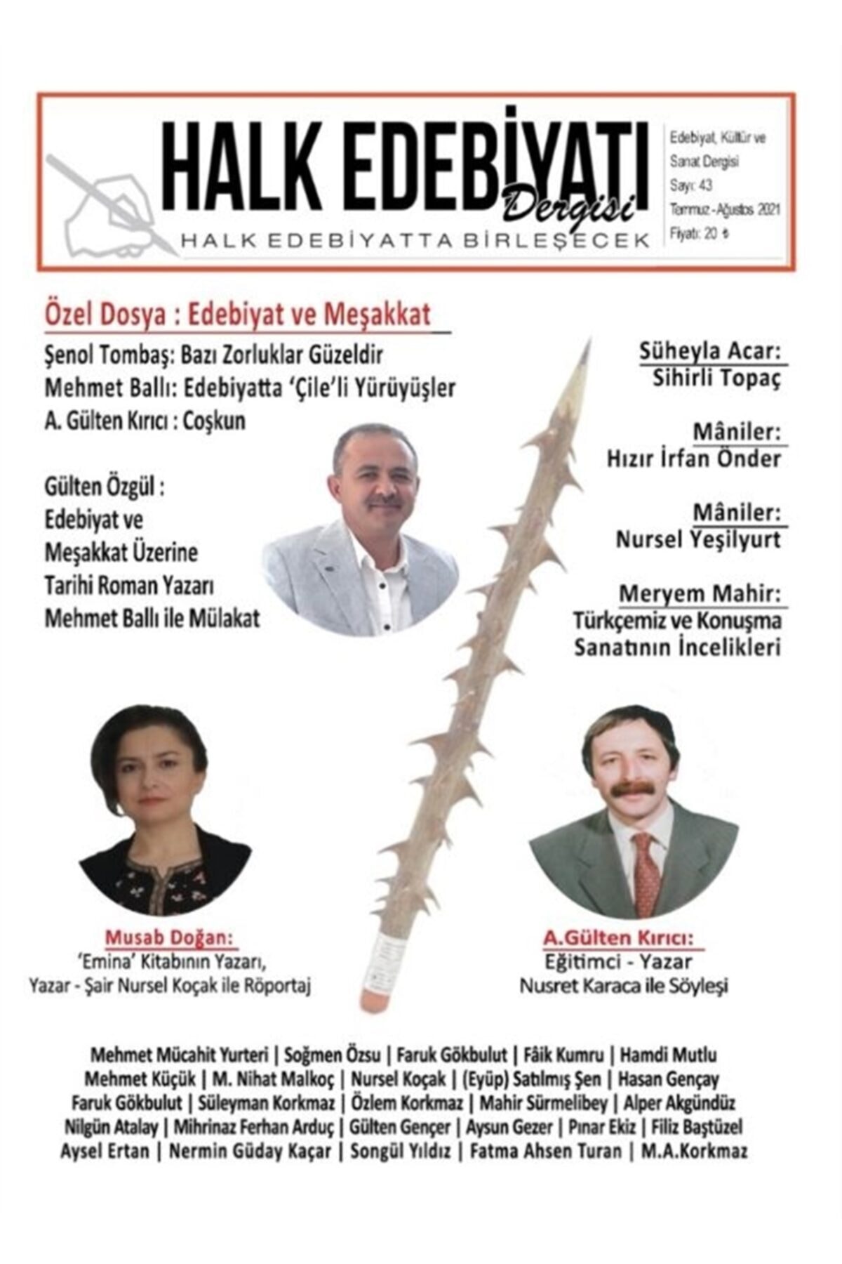 Halk Edebiyatı Dergisi Sayı: 43 Temmuz-ağustos 2021