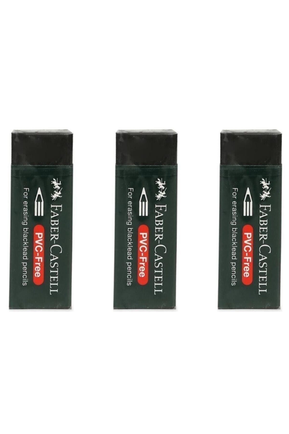 Faber Castel - Pvc Free No:20 Küçük Boy Siyah Silgi(3 Adet)