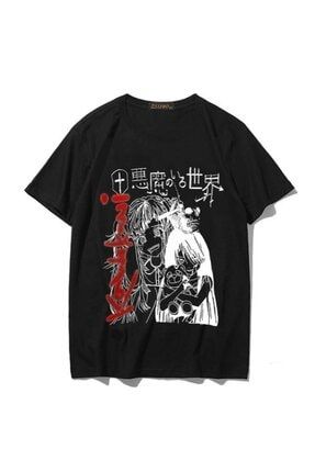 Harajuku Gothic Girl Siyah Unisex T-shirt 1128399210