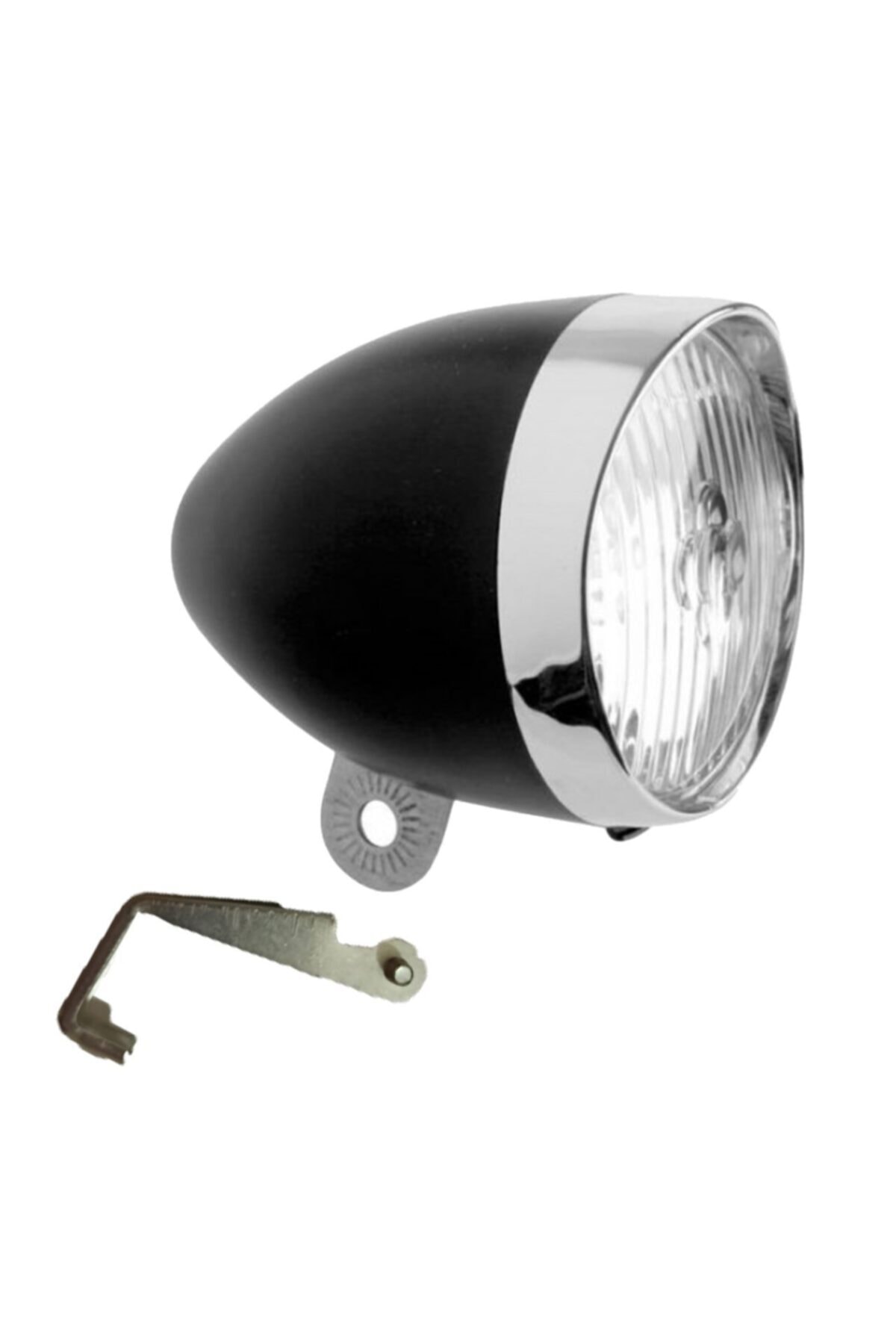 Genel Markalar Bisiklet Ön Far Klasik Model Ledli Siyah Gövde Pilli