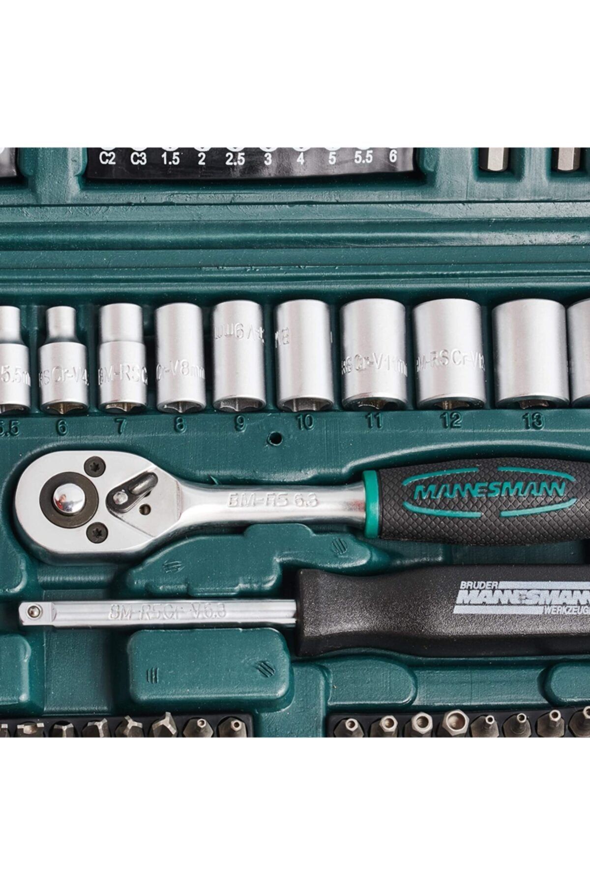 Mannesmann-130 PiecesSocket Wrench and End Set, M29166 4