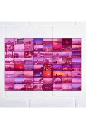 Istanbul Pinterest Pembe Duvar Posteri Kolaj 64 Adet 10x15 Cm Mybambapdvp018