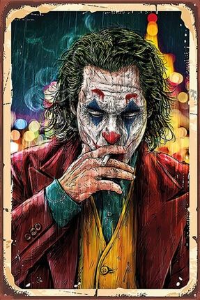 Joker Retro Ahşap Poster 004 atc420-681