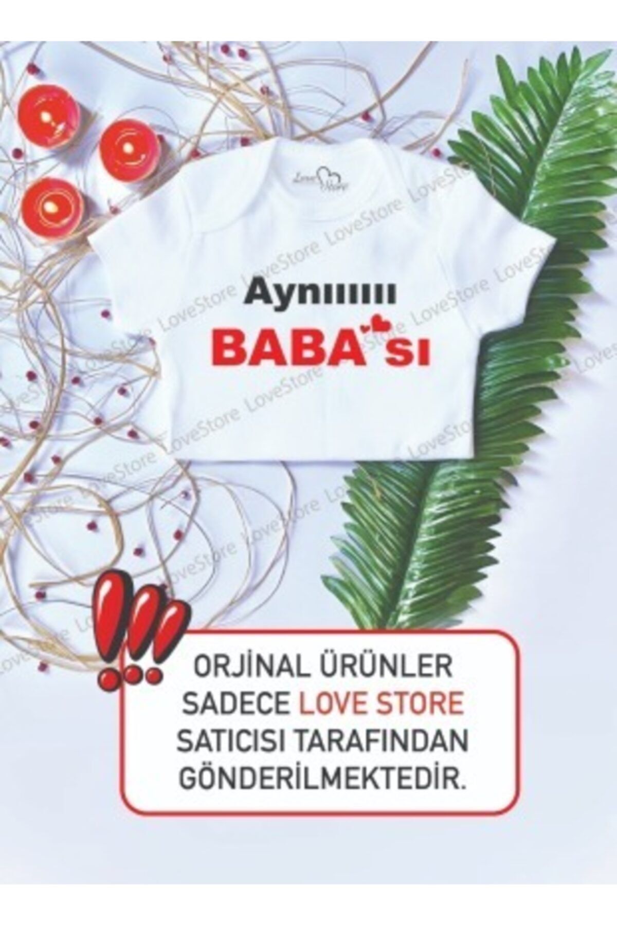 LoveStore لباس بدن بندکشی 100% پنبه ای با چاپ یونیسکس کودک از همان پدر + هدیه