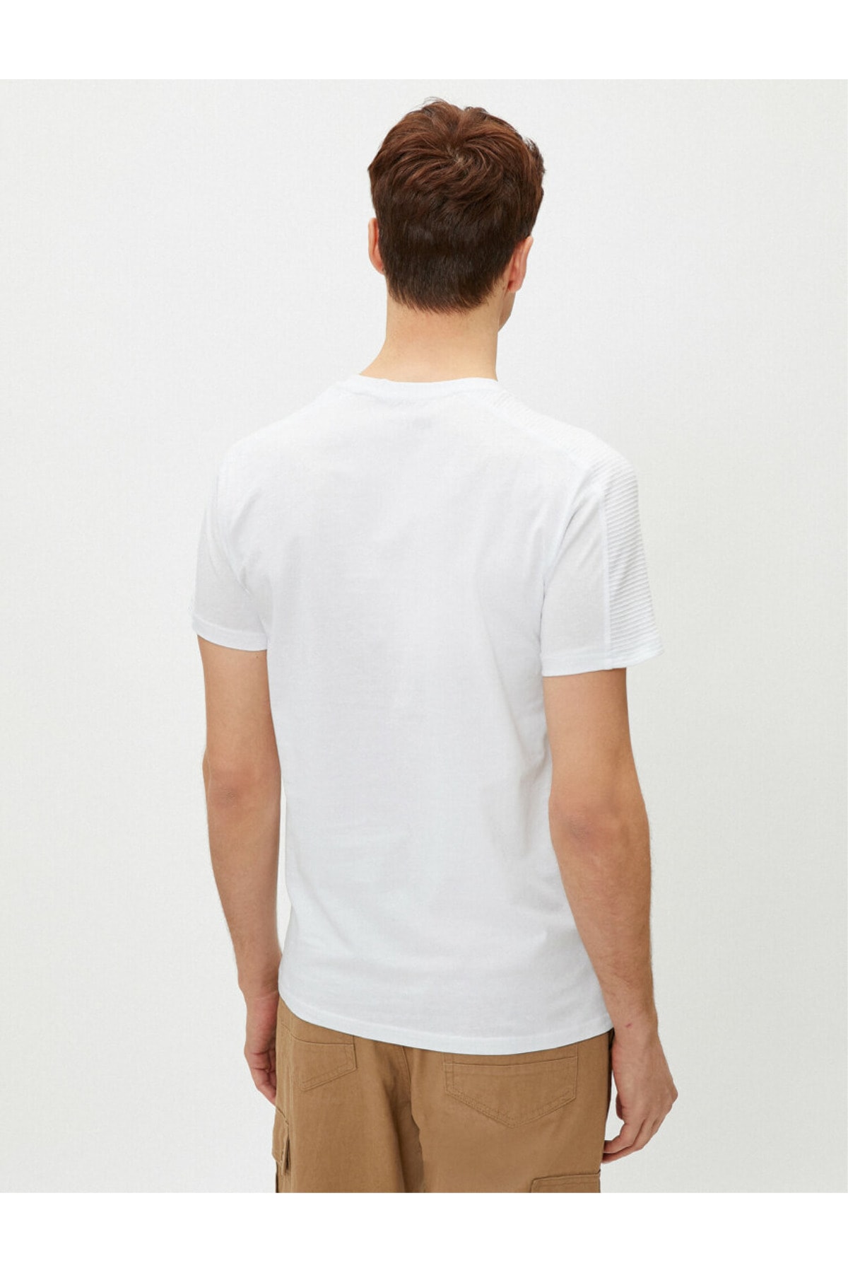 تیشرت مردانه سفید کوتون | 21YY59000189 اورجینال - تصویر 5