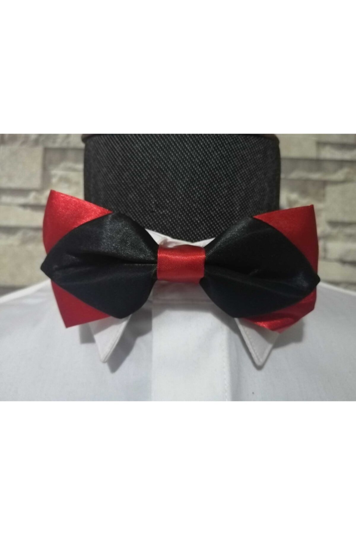Yage Unisex Karma Renk Desenli 3'lü Kombin Papyon Set görsel 6