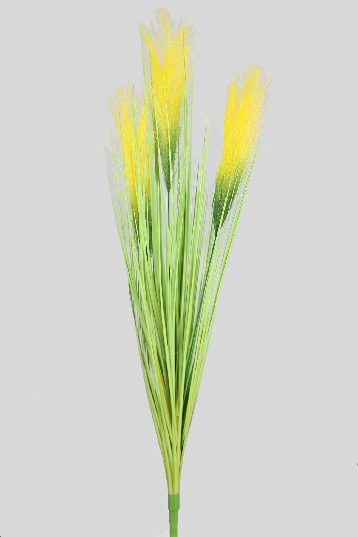 Artificial Fluffy Feathered Reed 72 Cm Green-yellow