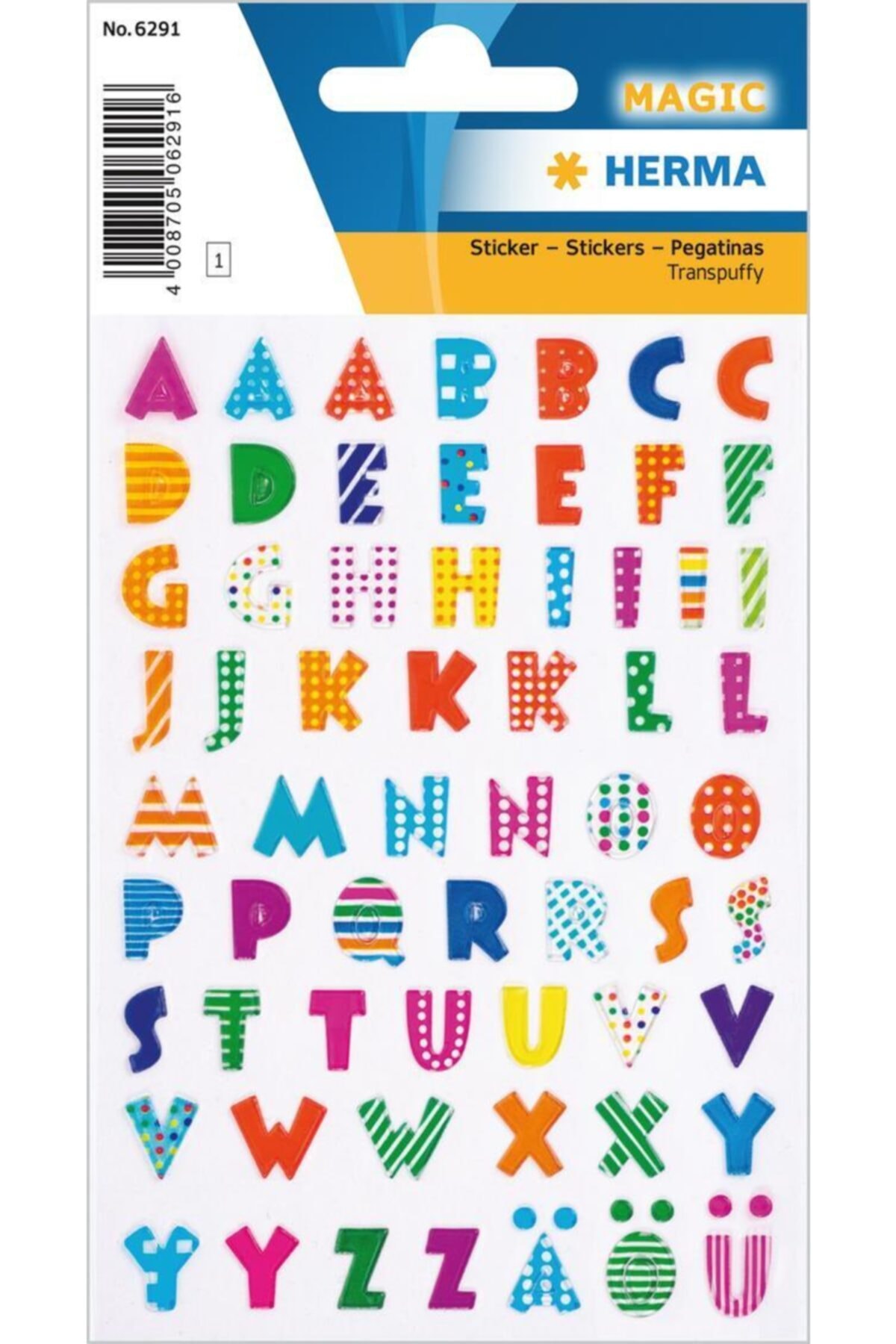 Herma Magıc Etıket Stone Embossed Renklı Harfler