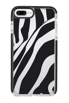 Iphone 7 Plus Zebra Desenli Candy Bumper Silikonlu Telefon Kılıfı MC8PCBTS137