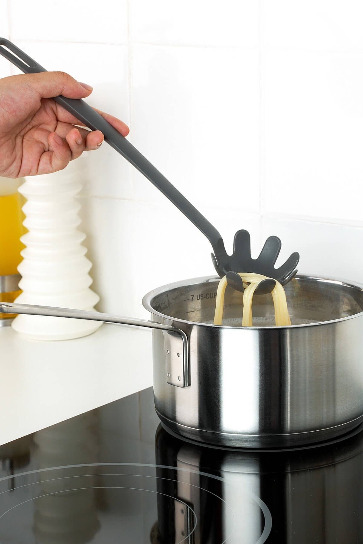 Genel Markalar 31 cm Spagetti Kepçesi Makarna Kepçesi Servis Poliamid Plastik Kaliteli Ikea