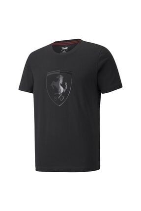 Ferrari Race Tonal Big Shield Tee Erkek Siyah T-shirt - 53169201