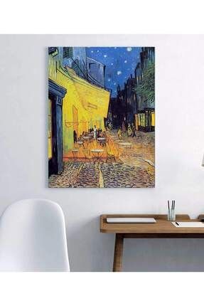 Vincent Van Gogh Cafe Terasında Gece Kanvas Tablo Ev Oda Dekorasyon mrj3012