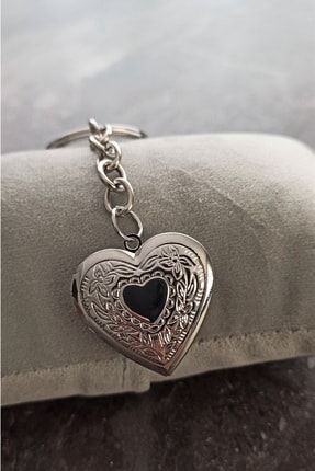 Sezginilay Gümüş Renk Mini Metal Kalp Anahtarlık Resimlik ANAHTARLIK1002