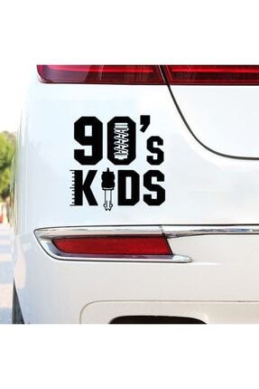 90's Kids Yazılı 90'ın Çocuklarına Özel Araç Stickeri Araba Yazısı PRSTICKER0028