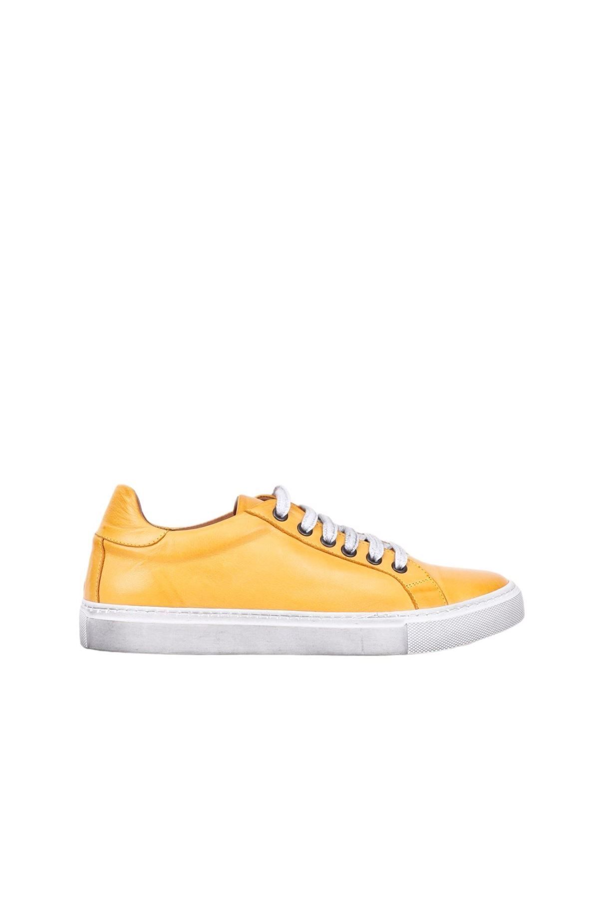 Bueno Shoes Sarı Deri Kadın Düz Ayakkabı 01wr1813
