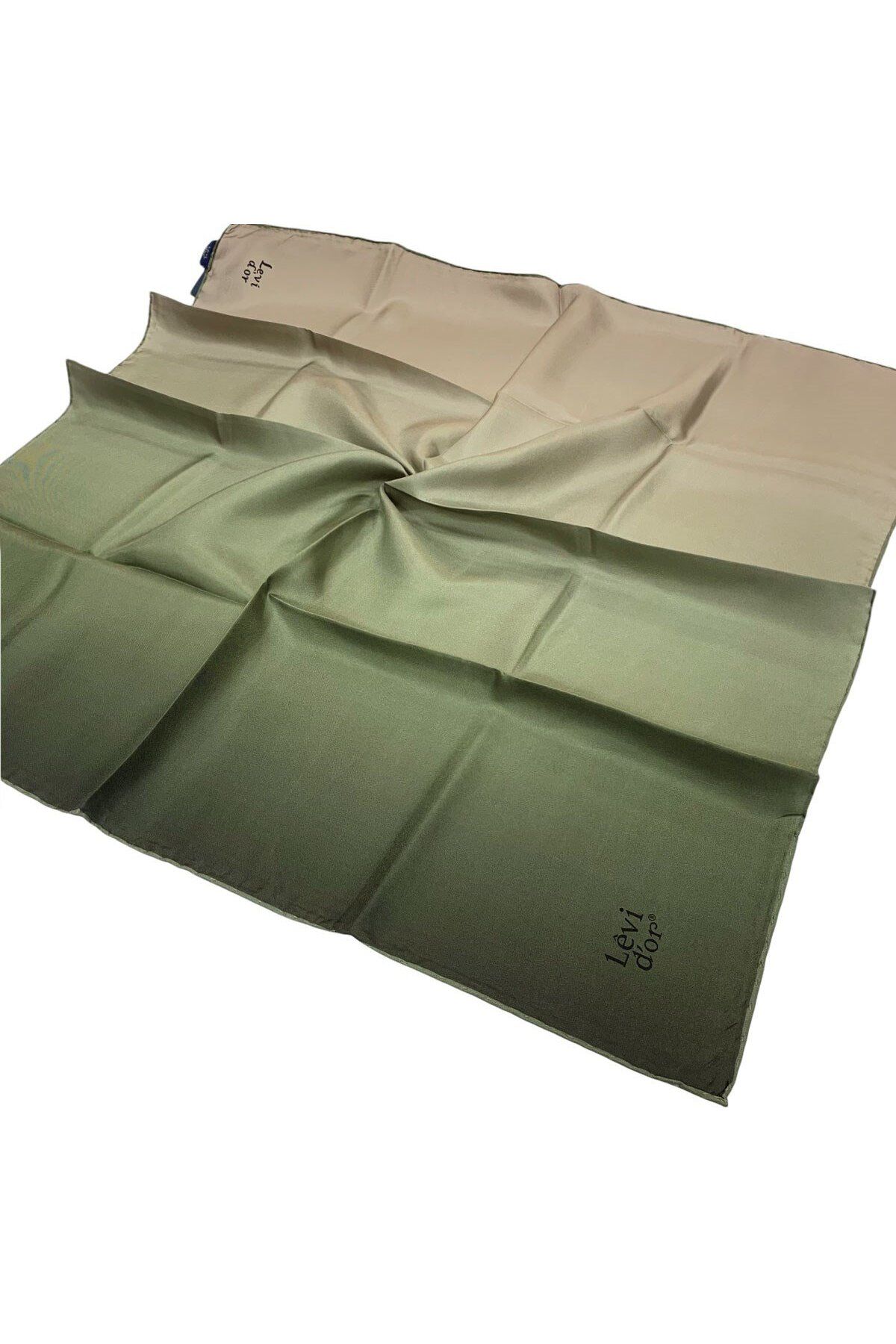 روسری سبز Twill Ipek Scarf تخریب خاکی Mink Levidor
