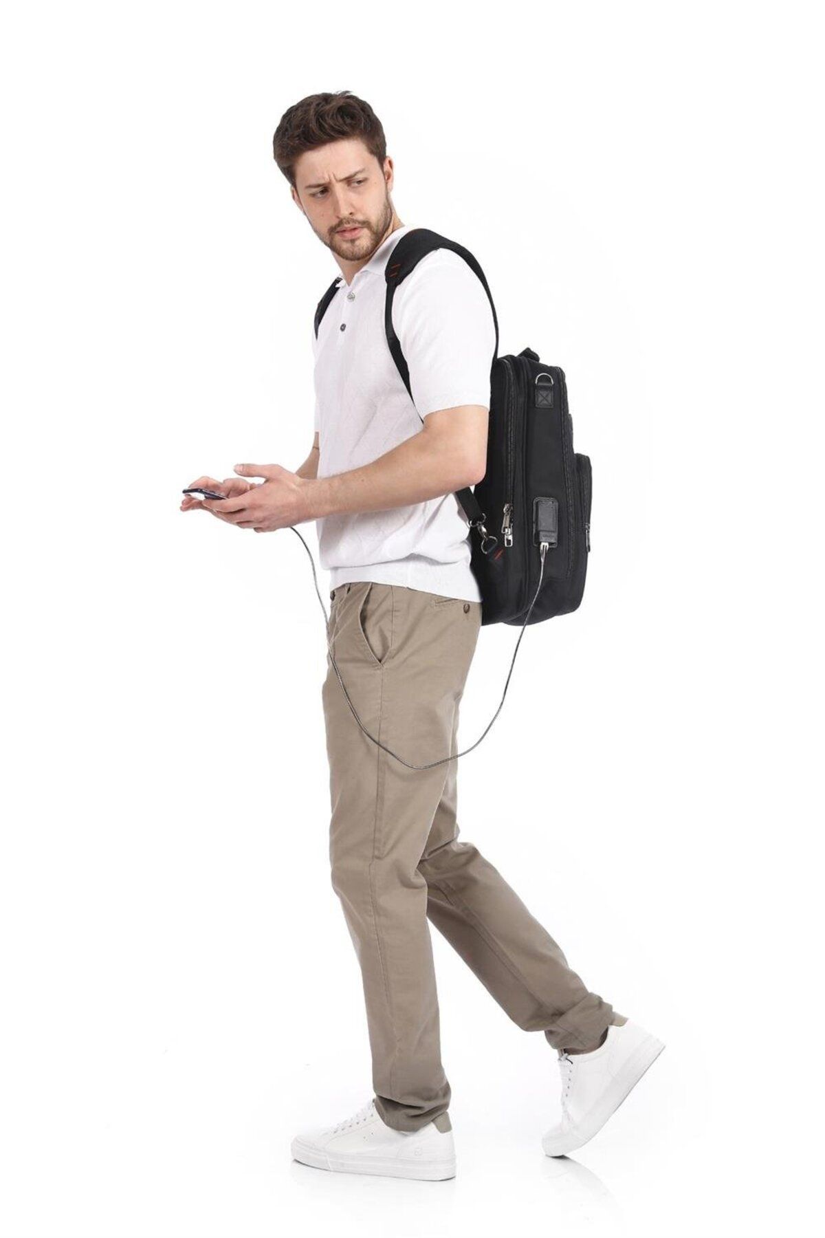 ÇÇS-51270 Backpack with Lockable USB Port and Cross Shoulder Strap 8