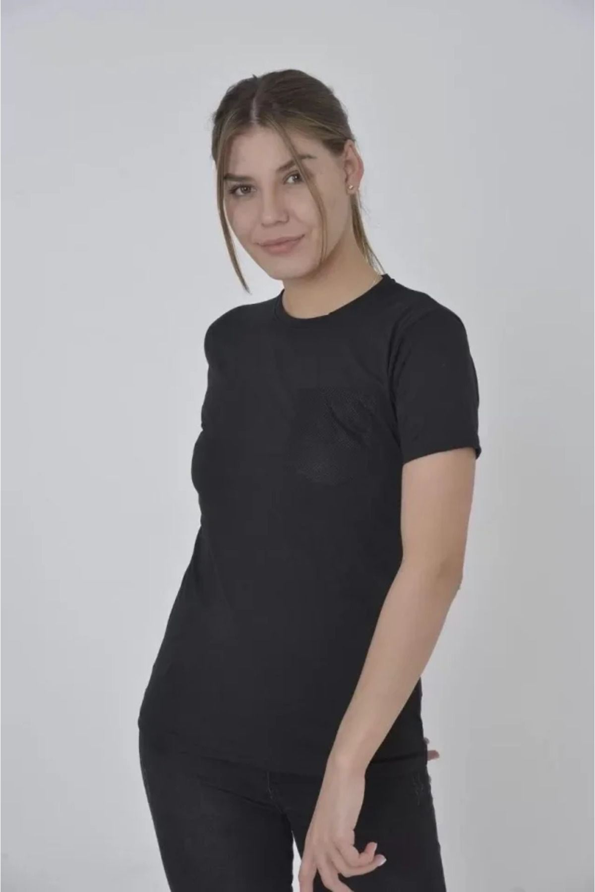 Albayrak File Cepli Slim Fit T-shirt - Siyah