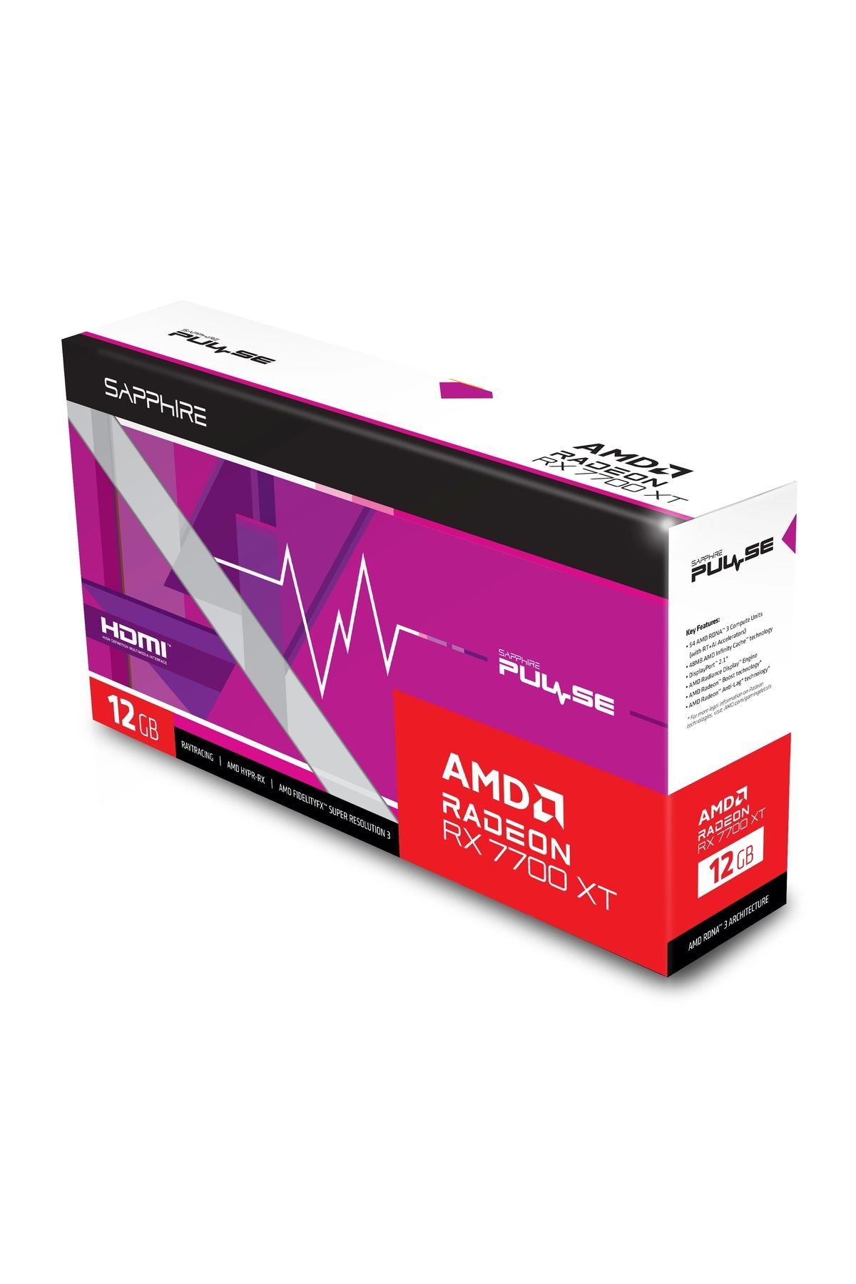 SAPPHIRE-Pulse Amd Radeon™ Rx 7700 Xt - 12gb Gddr6, Dual Hdmi/Dual Dp Anti-Gaming 2