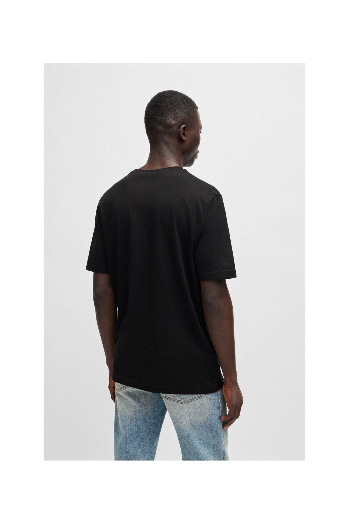 تی شرت مردانه پنبه طرح دار آرم T SHIRT BOSS