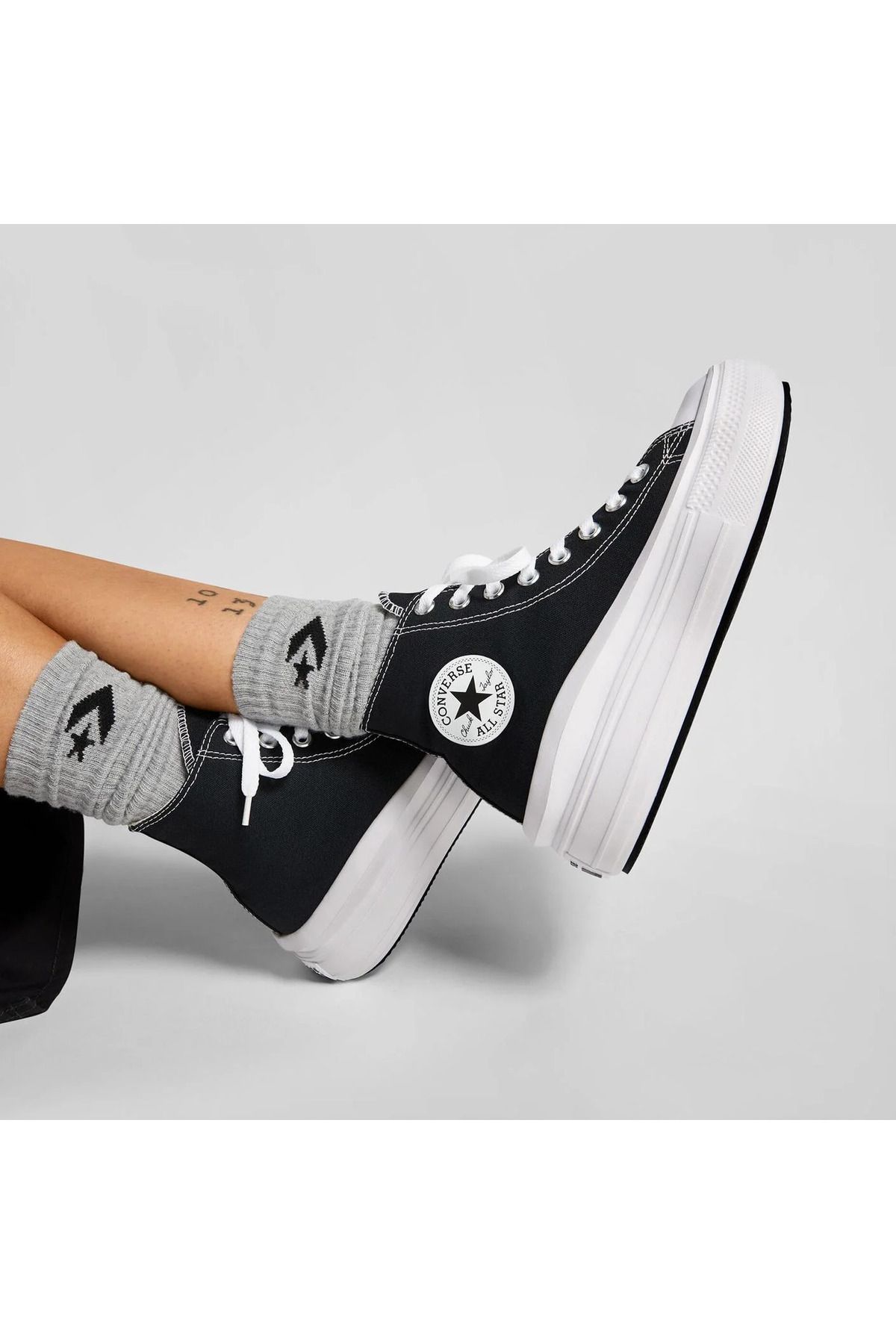 converse-Γυναικεία μαύρα παπούτσια Chuck Taylor All Star Move 568497 γ-001 5