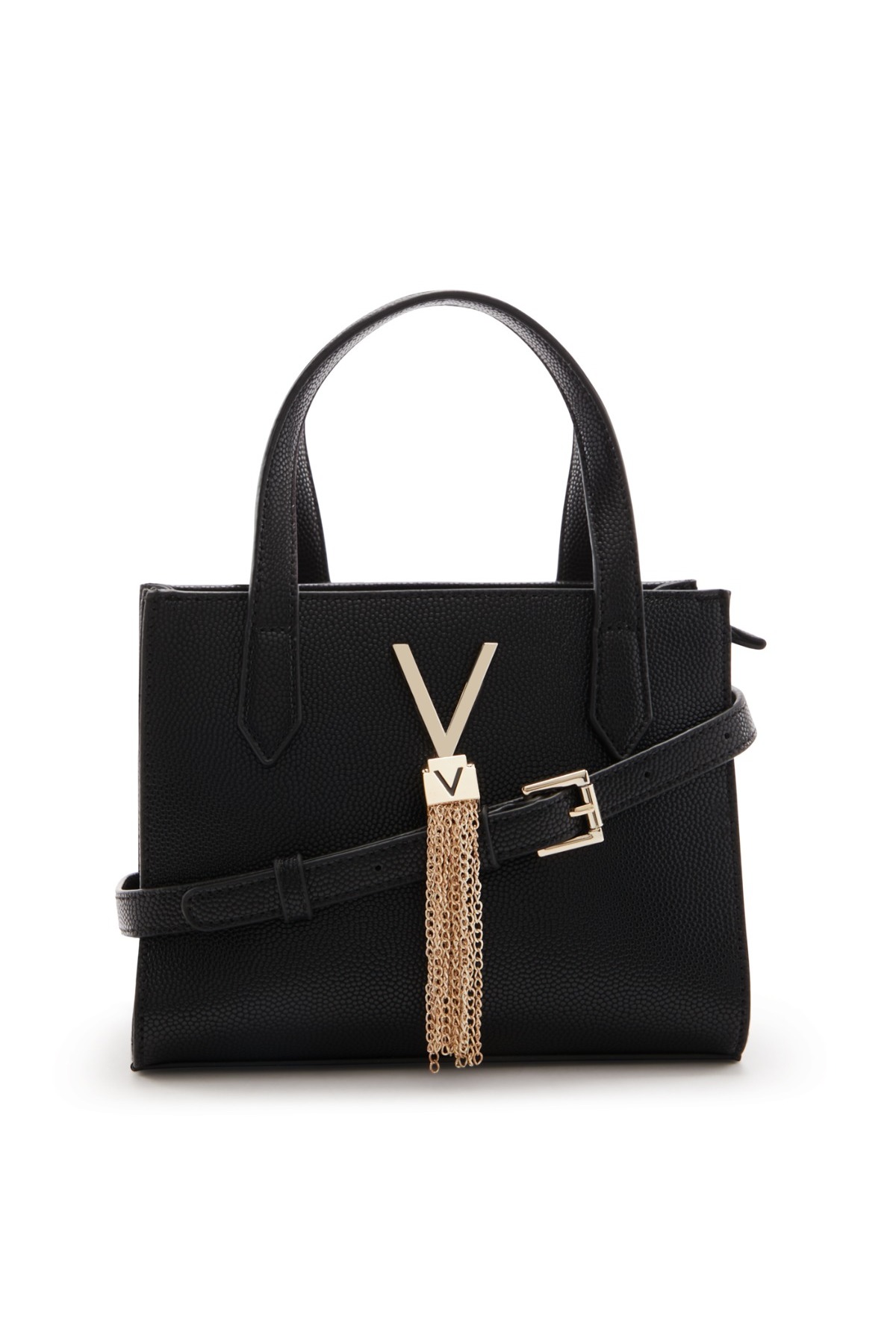 Valentino Divina Black & Gold Handbag VBS1R415GNERO/GOLD