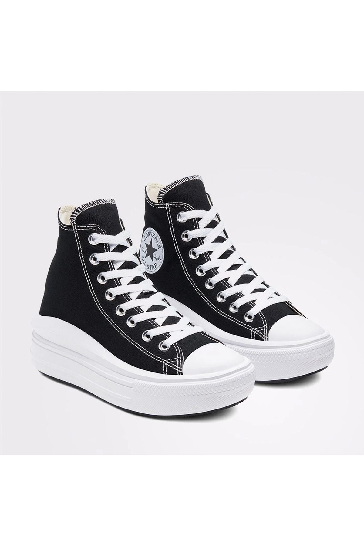 converse-Γυναικεία μαύρα παπούτσια Chuck Taylor All Star Move 568497 γ-001 2